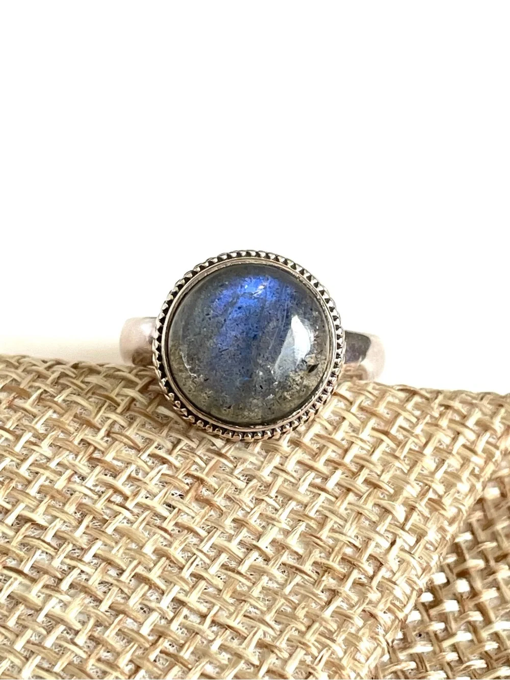 925 Sterling Silver Labradorite Ring Us: 9.5/10